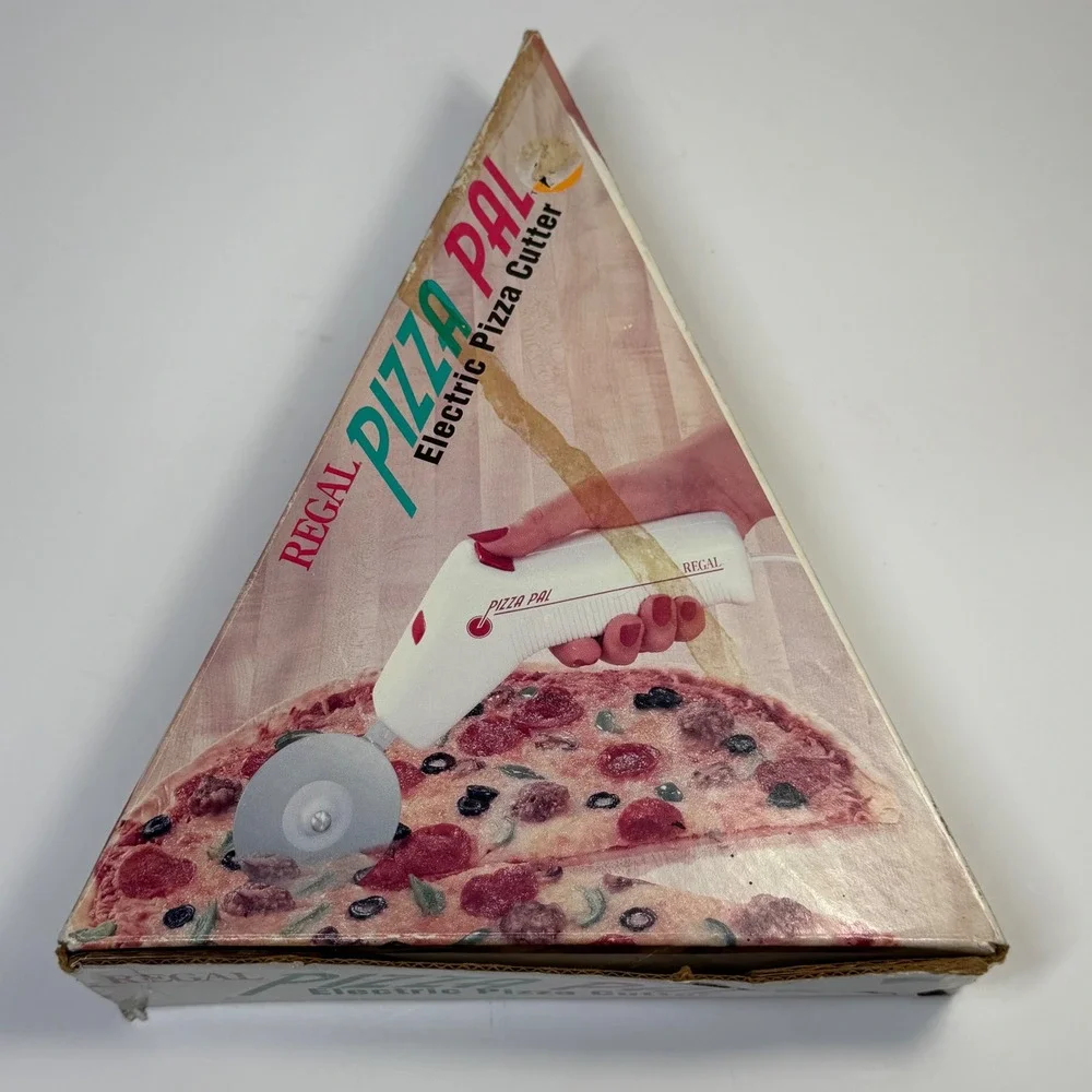Regal Pizza Pal Electric Pizza Cutter White Vintage Retro 90s Kitsch Nostalgic